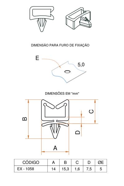 EX-1058 Fixador de Fios