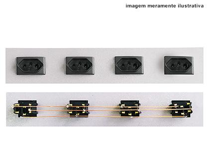 EX-1401BH – Tomada Unitária 2P+T 10A com barramento horizontal
