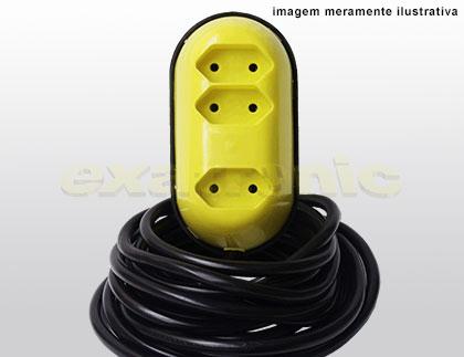 LINHA - 320 Extensão com 3 Tomadas 2P 10A