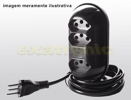 LINHA - 330 Extensão com 3 Tomadas 2P+T 10A