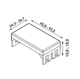 Tampa de Sobrepor para Linha Modular