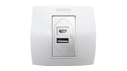 EX-380 - Caixa de Sobrepor Exahome com Módulo USB A e C