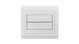 EX-80037 Placa para móveis com dois interruptores modular 1/2 simples