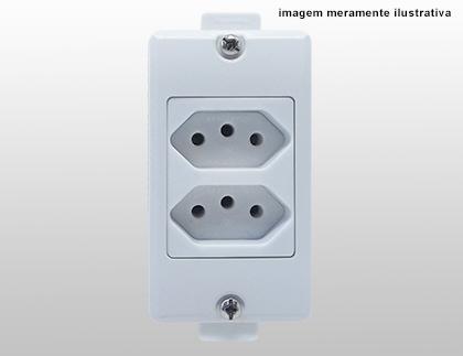 EX70135 – Tomada dupla 2P+T 20A com placa para condulete