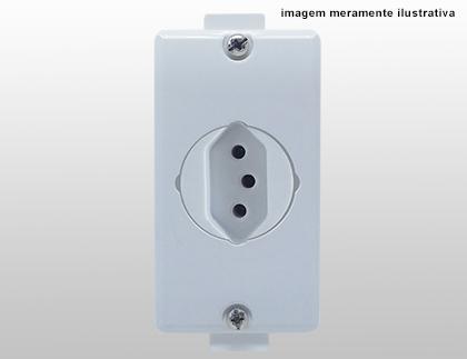 EX70141 | EX70142 | EX70143 – Tomada vertical 2P+T 10A com placa para condulete