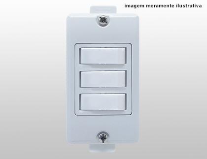 EX70152 – Interruptor triplo paralelo com placa para condulete