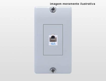 EX80090 – Kit para condulete 1 tampa para RJ45 modular com placa